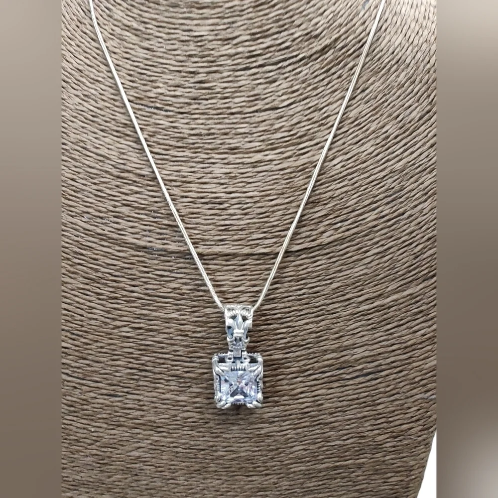 Swarovski Crystal & Silverplate Pendant W 18